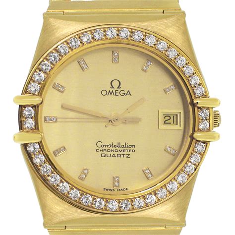 omega watch diamond bezel.